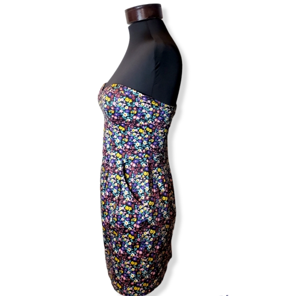 Aritza Talula Floral Strapless Bustier Mini Dress Sz: 4 - Picture 5 of 12